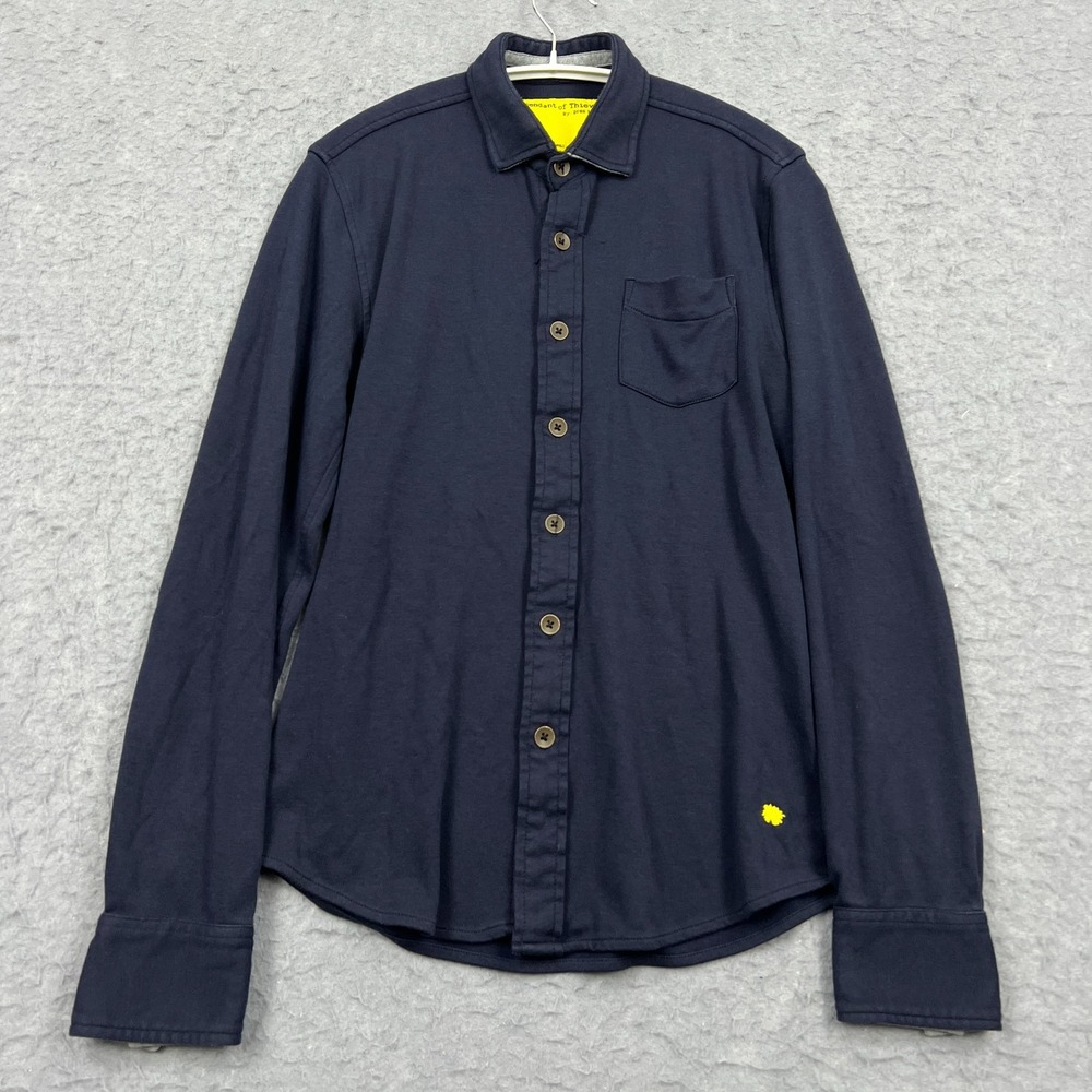 Descendant of Thieves‎ Men's Button Up Shirt Navy Cotton Limited Edition Small